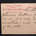 W&D Sporting Goods Postcard, 1886